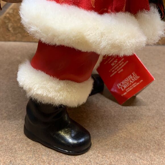 Vtg 1999 Clothtique Possible Dreams "2000" Musical New Year Santa with Tags Y2K - Picture 12 of 16